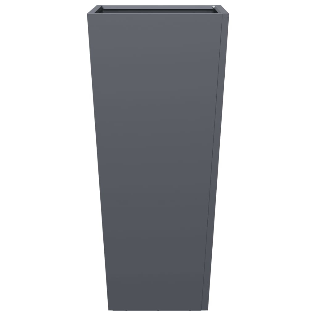 Plantenbakken 2 st 35x35x75 cm staal antracietkleurig is nu te koop bij PeponiXL, paradijselijk wonen!