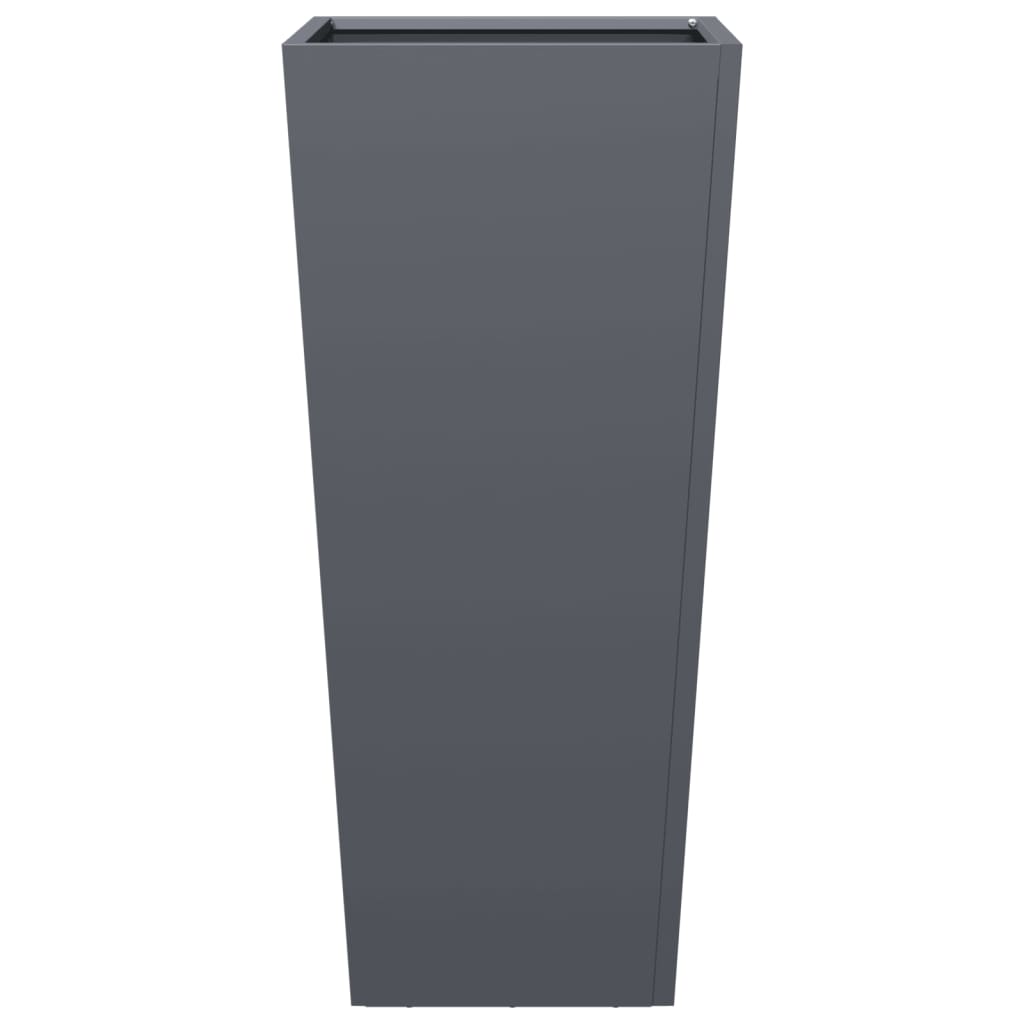 Plantenbakken 2 st 35x35x75 cm staal antracietkleurig is nu te koop bij PeponiXL, paradijselijk wonen!