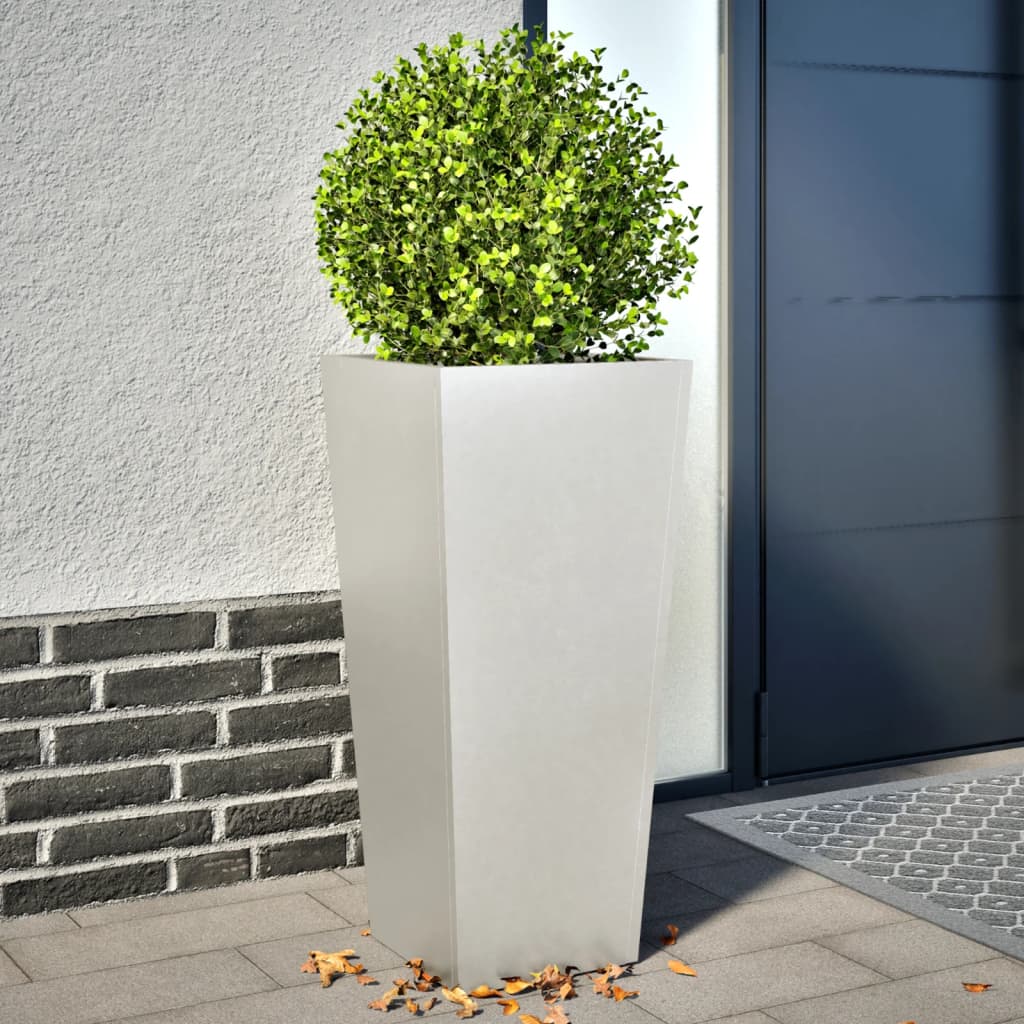 Plantenbakken 2 st 35x35x75 cm roestvrij staal is nu te koop bij PeponiXL, paradijselijk wonen!