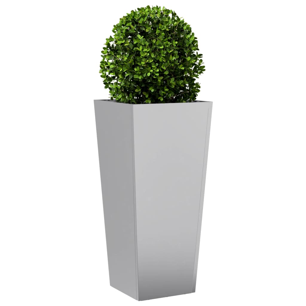 Plantenbakken 2 st 35x35x75 cm gegalvaniseerd staal is nu te koop bij PeponiXL, paradijselijk wonen!