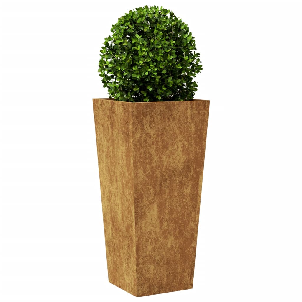 Plantenbakken 2 st 35x35x75 cm weervast staal is nu te koop bij PeponiXL, paradijselijk wonen!
