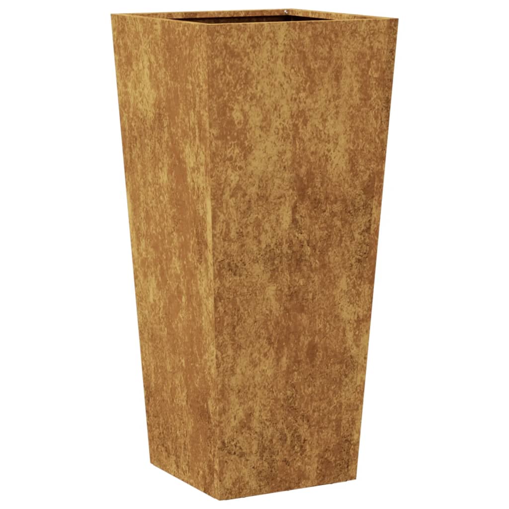 Plantenbakken 2 st 35x35x75 cm weervast staal is nu te koop bij PeponiXL, paradijselijk wonen!