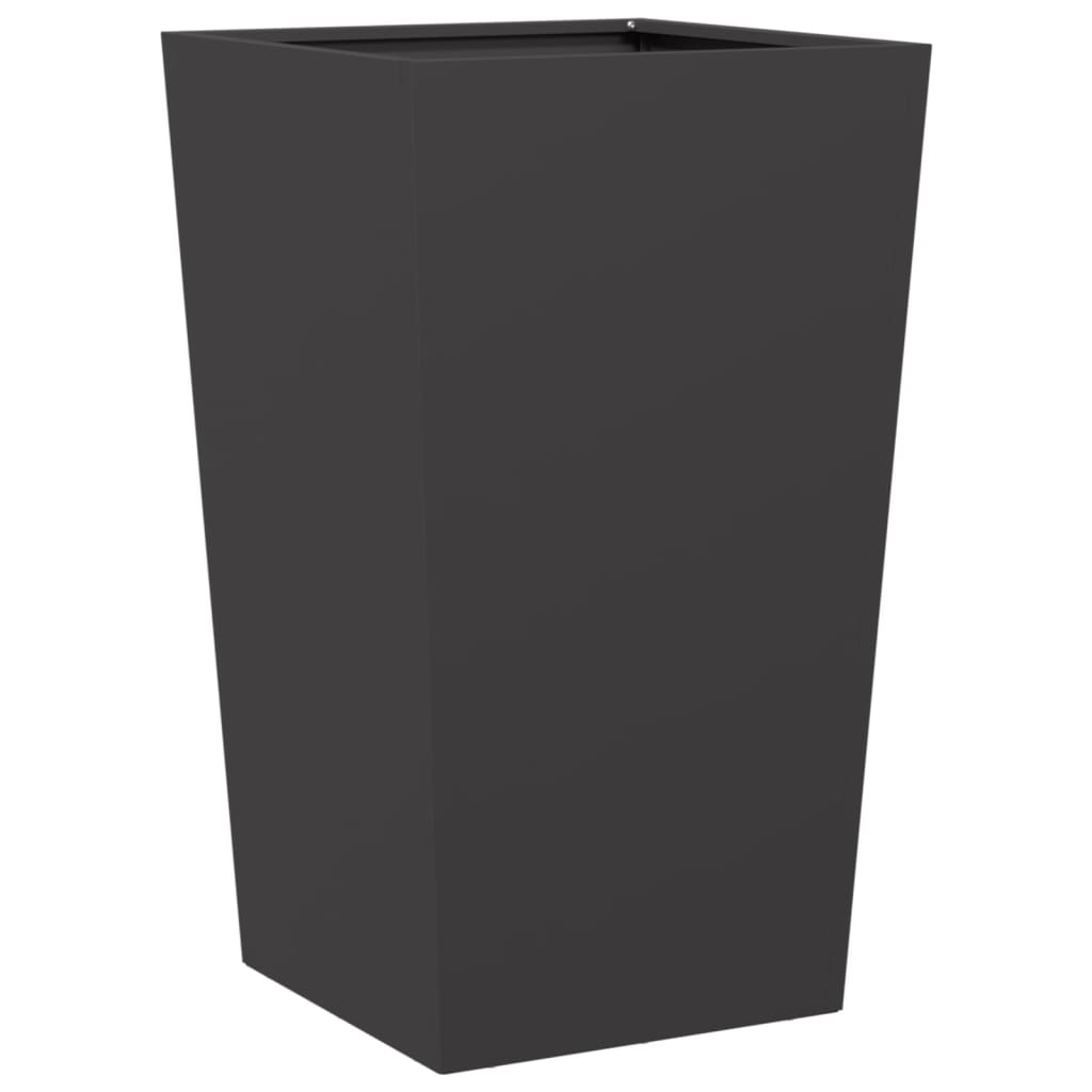 Plantenbak 45x45x75 cm staal zwart is nu te koop bij PeponiXL, paradijselijk wonen!