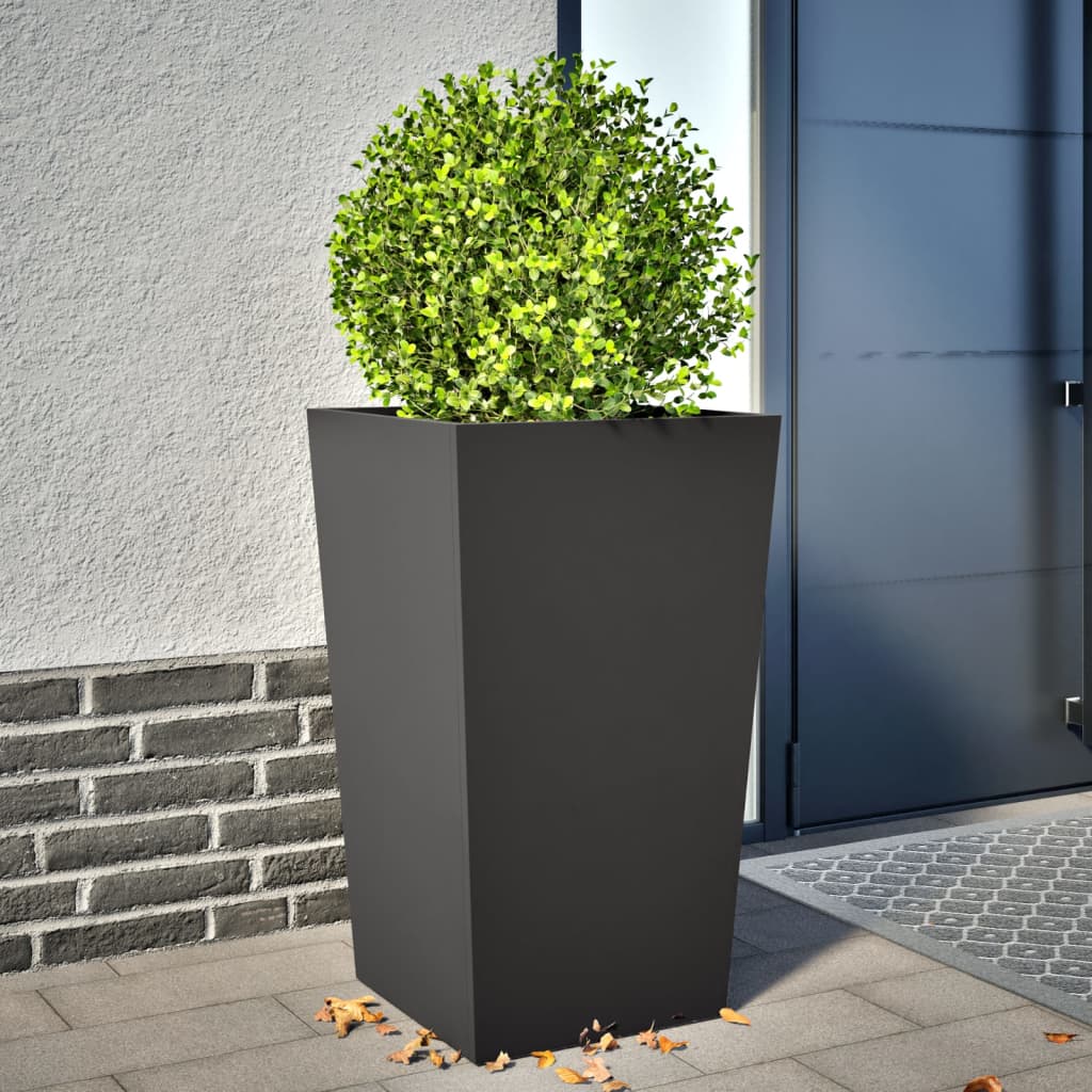 Plantenbak 45x45x75 cm staal zwart is nu te koop bij PeponiXL, paradijselijk wonen!
