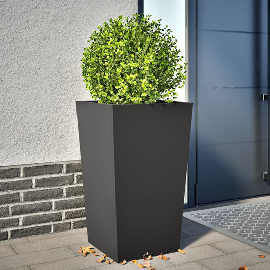 Plantenbak 45x45x75 cm staal zwart is nu te koop bij PeponiXL, paradijselijk wonen!