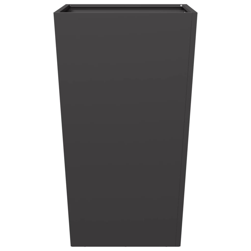 Plantenbakken 2 st 45x45x75 cm staal zwart is nu te koop bij PeponiXL, paradijselijk wonen!