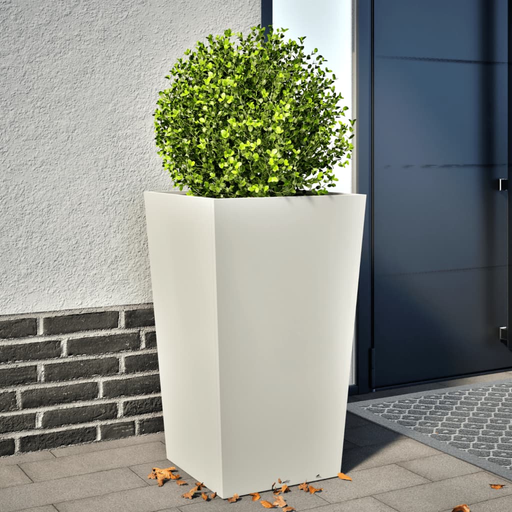 Plantenbak 45x45x75 cm staal wit is nu te koop bij PeponiXL, paradijselijk wonen!