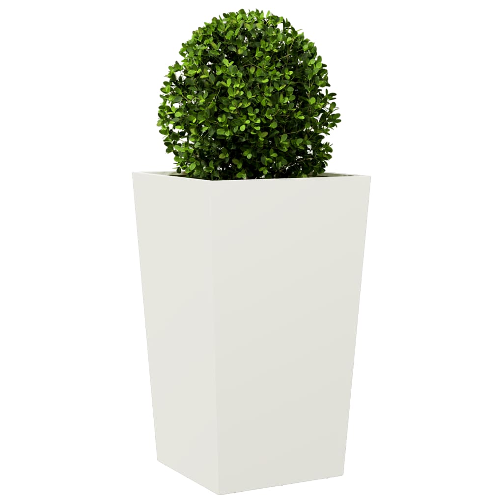 Plantenbakken 2 st 45x45x75 cm staal wit is nu te koop bij PeponiXL, paradijselijk wonen!