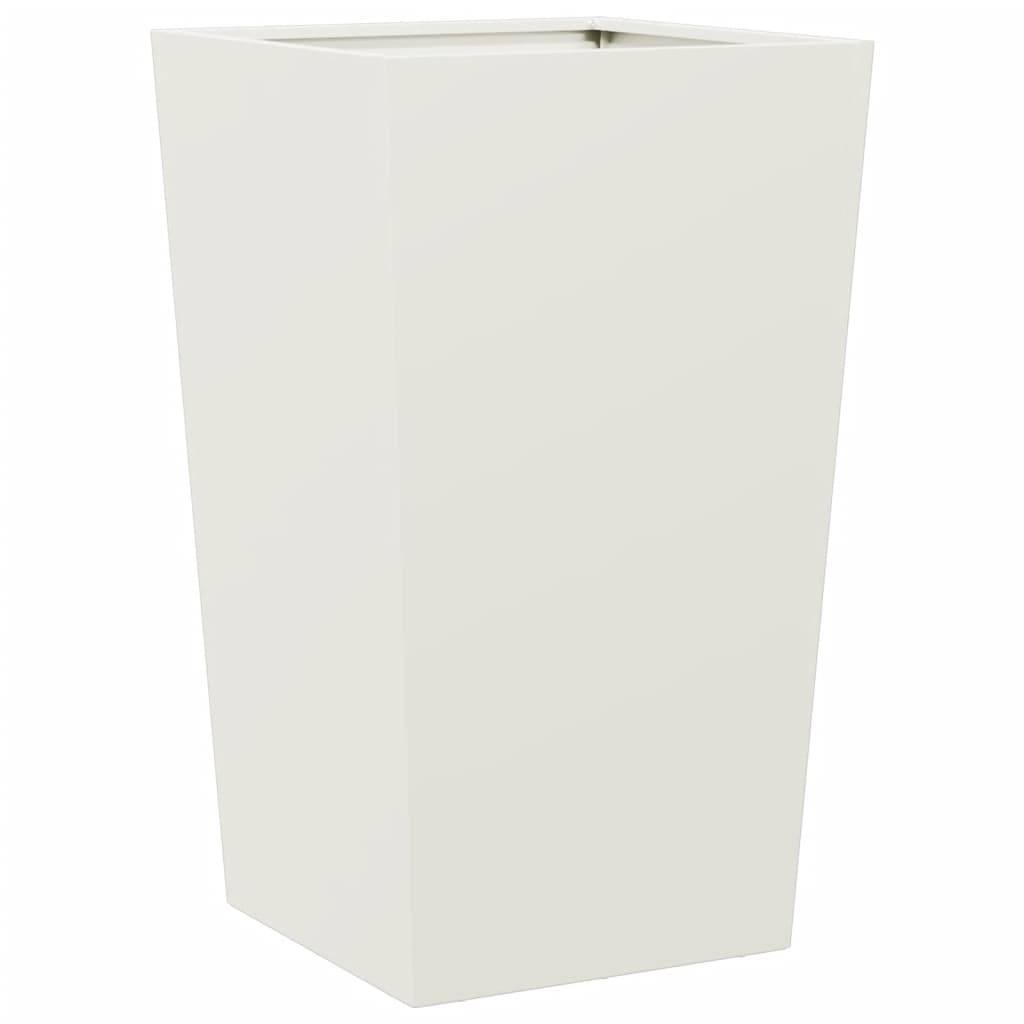 Plantenbakken 2 st 45x45x75 cm staal wit is nu te koop bij PeponiXL, paradijselijk wonen!