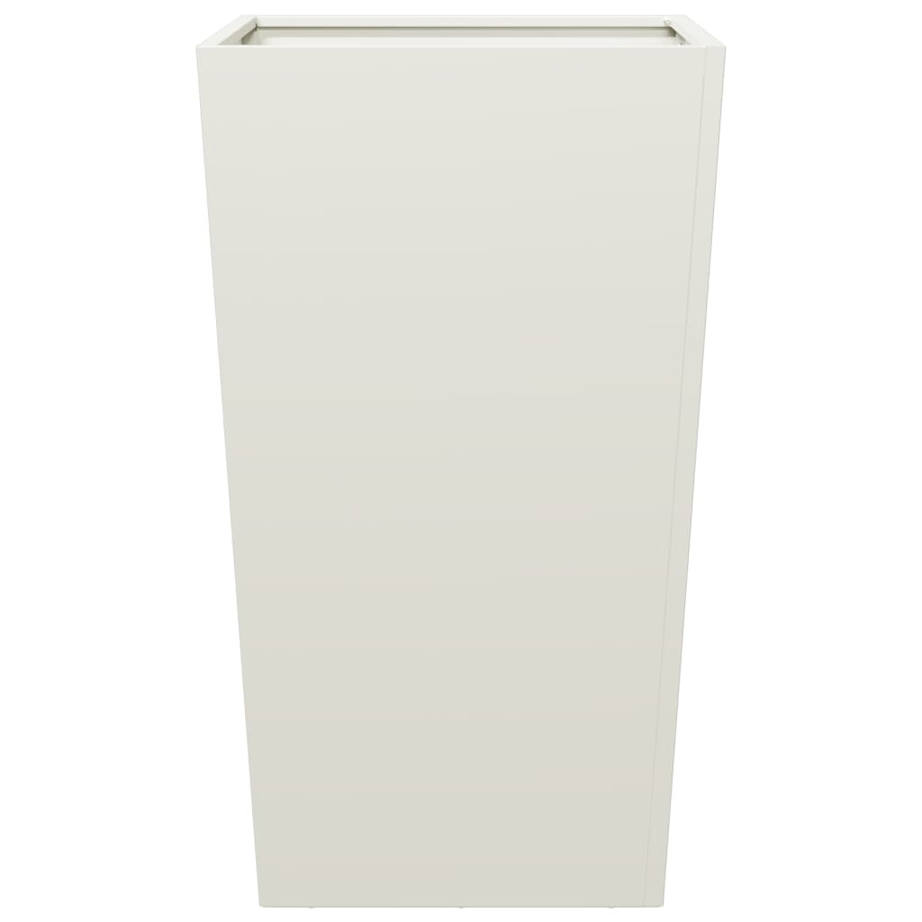 Plantenbakken 2 st 45x45x75 cm staal wit is nu te koop bij PeponiXL, paradijselijk wonen!