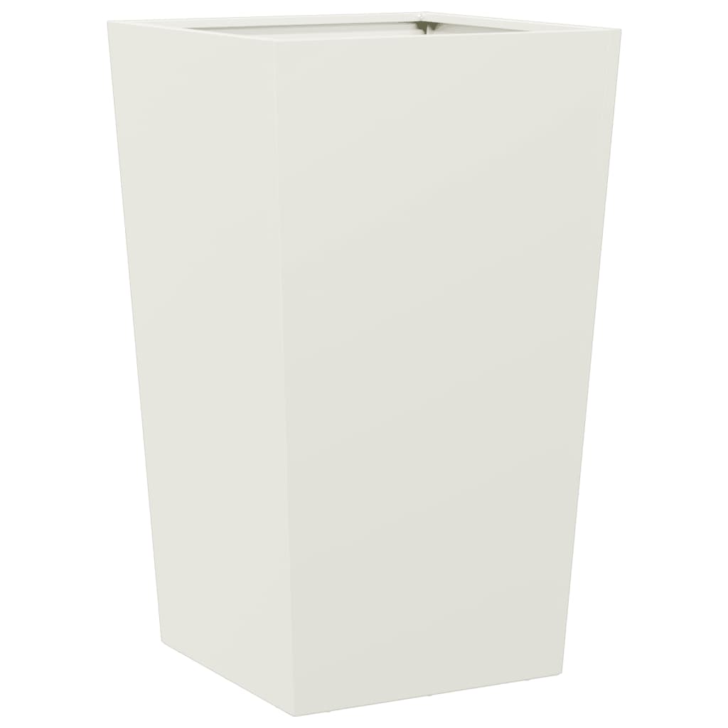 Plantenbakken 2 st 45x45x75 cm staal wit is nu te koop bij PeponiXL, paradijselijk wonen!