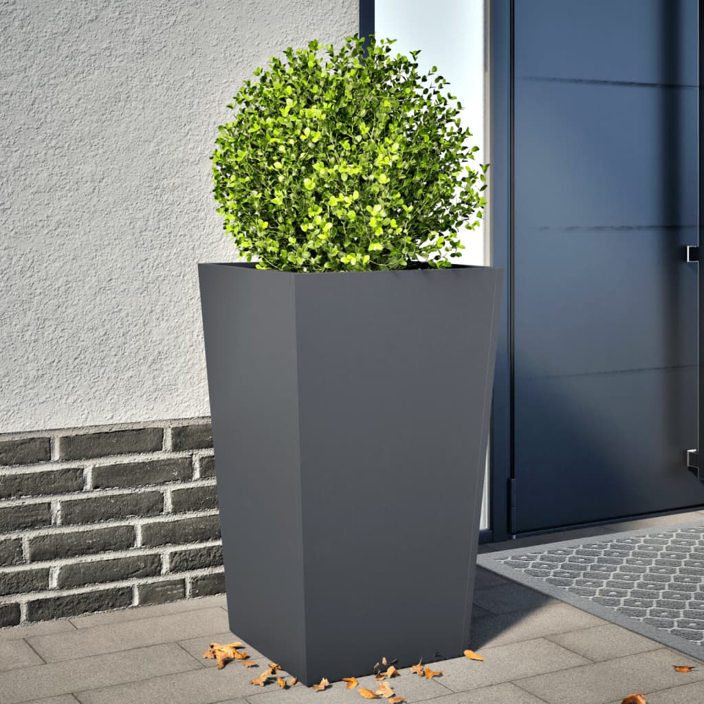 Plantenbak 45x45x75 cm staal antracietkleurig is nu te koop bij PeponiXL, paradijselijk wonen!