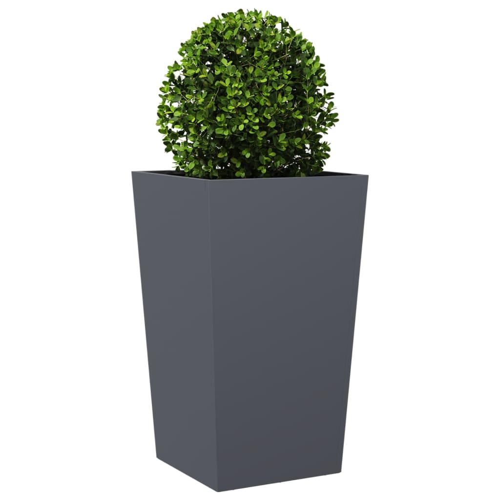 Plantenbakken 2 st 45x45x75 cm staal antracietkleurig is nu te koop bij PeponiXL, paradijselijk wonen!