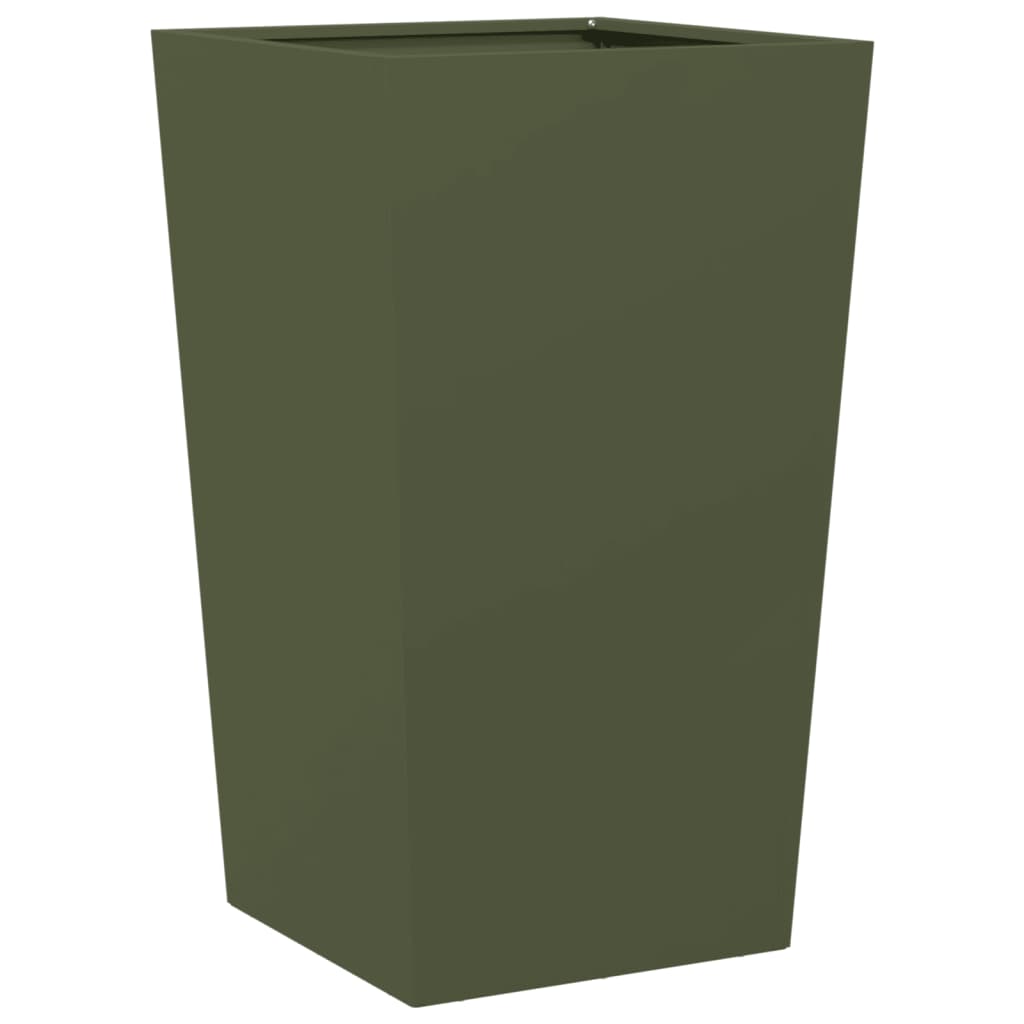 Plantenbak 45x45x75 cm staal olijfgroen is nu te koop bij PeponiXL, paradijselijk wonen!