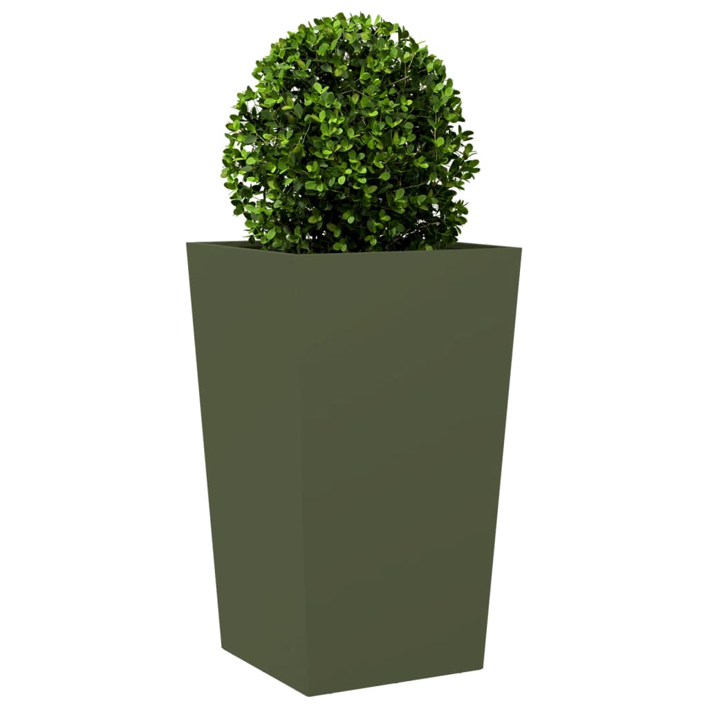 Plantenbak 45x45x75 cm staal olijfgroen is nu te koop bij PeponiXL, paradijselijk wonen!