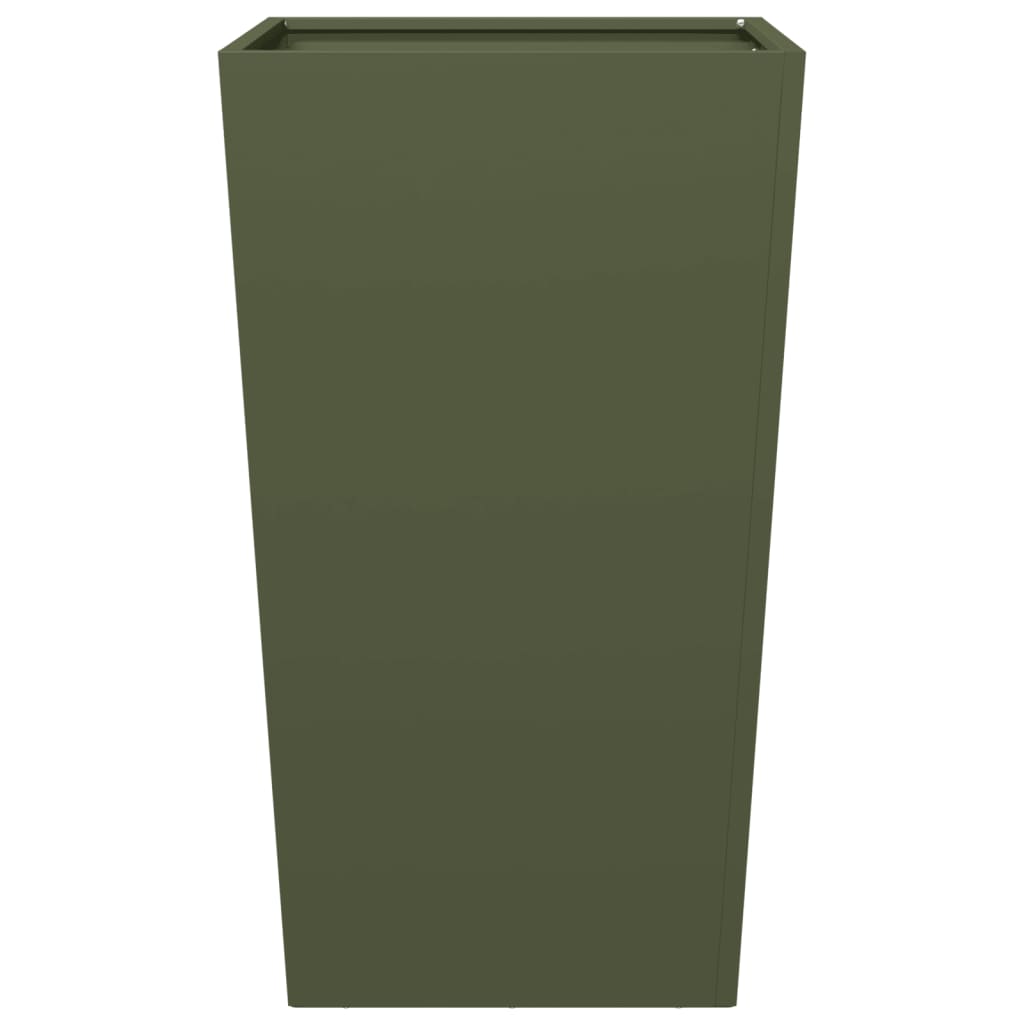Plantenbak 45x45x75 cm staal olijfgroen is nu te koop bij PeponiXL, paradijselijk wonen!
