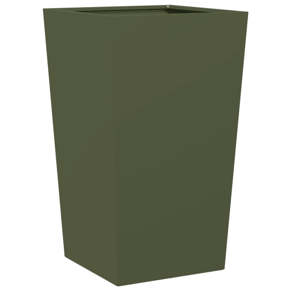 Plantenbak 45x45x75 cm staal olijfgroen is nu te koop bij PeponiXL, paradijselijk wonen!