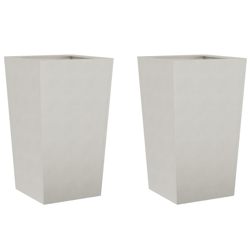 Plantenbakken 2 st 45x45x75 cm roestvrij staal is nu te koop bij PeponiXL, paradijselijk wonen!