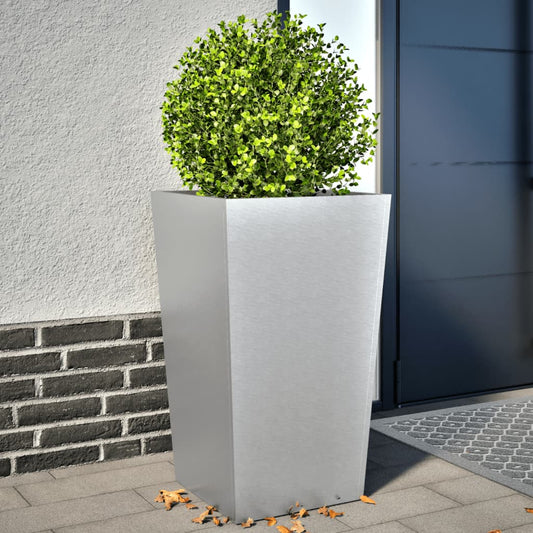 Plantenbakken 2 st 45x45x75 cm gegalvaniseerd staal is nu te koop bij PeponiXL, paradijselijk wonen!
