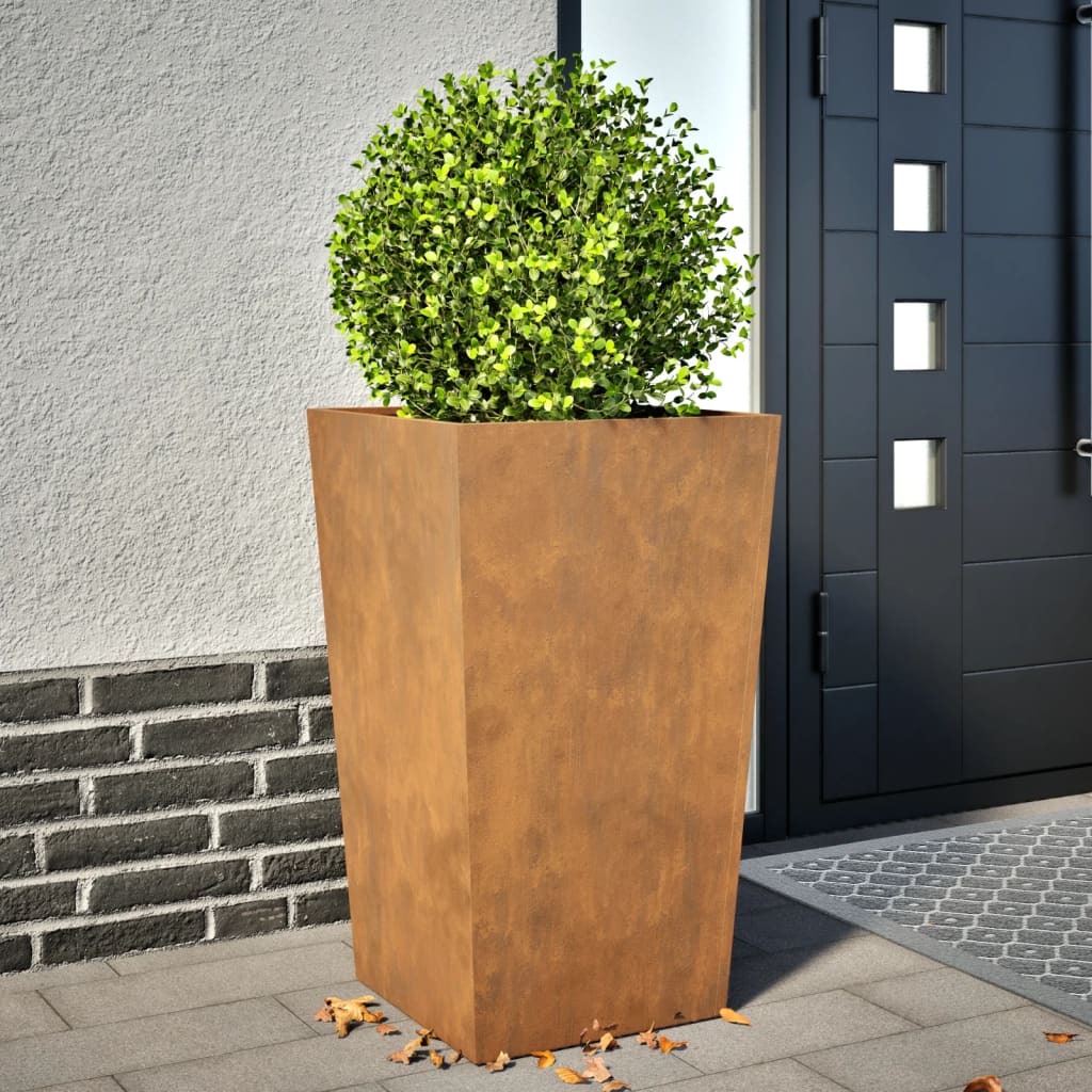 Plantenbak 45x45x75 cm weervast staal is nu te koop bij PeponiXL, paradijselijk wonen!