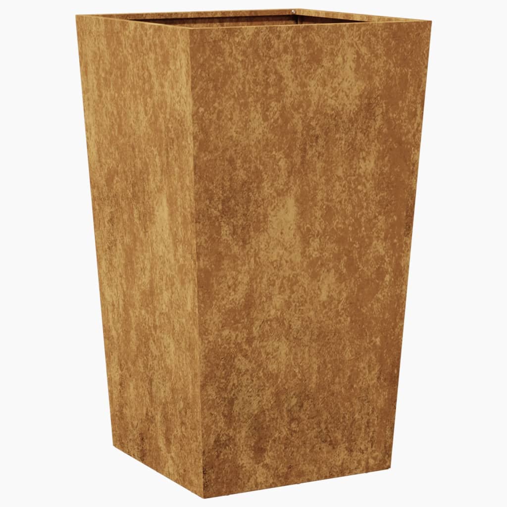Plantenbakken 2 st 45x45x75 cm weervast staal is nu te koop bij PeponiXL, paradijselijk wonen!