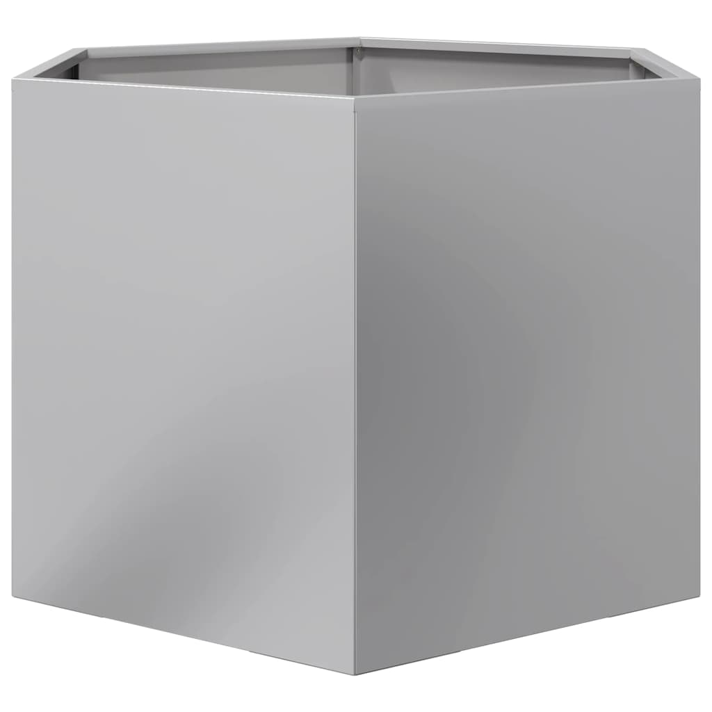 Plantenbak zeshoek 69x60x45 cm gegalvaniseerd staal is nu te koop bij PeponiXL, paradijselijk wonen!