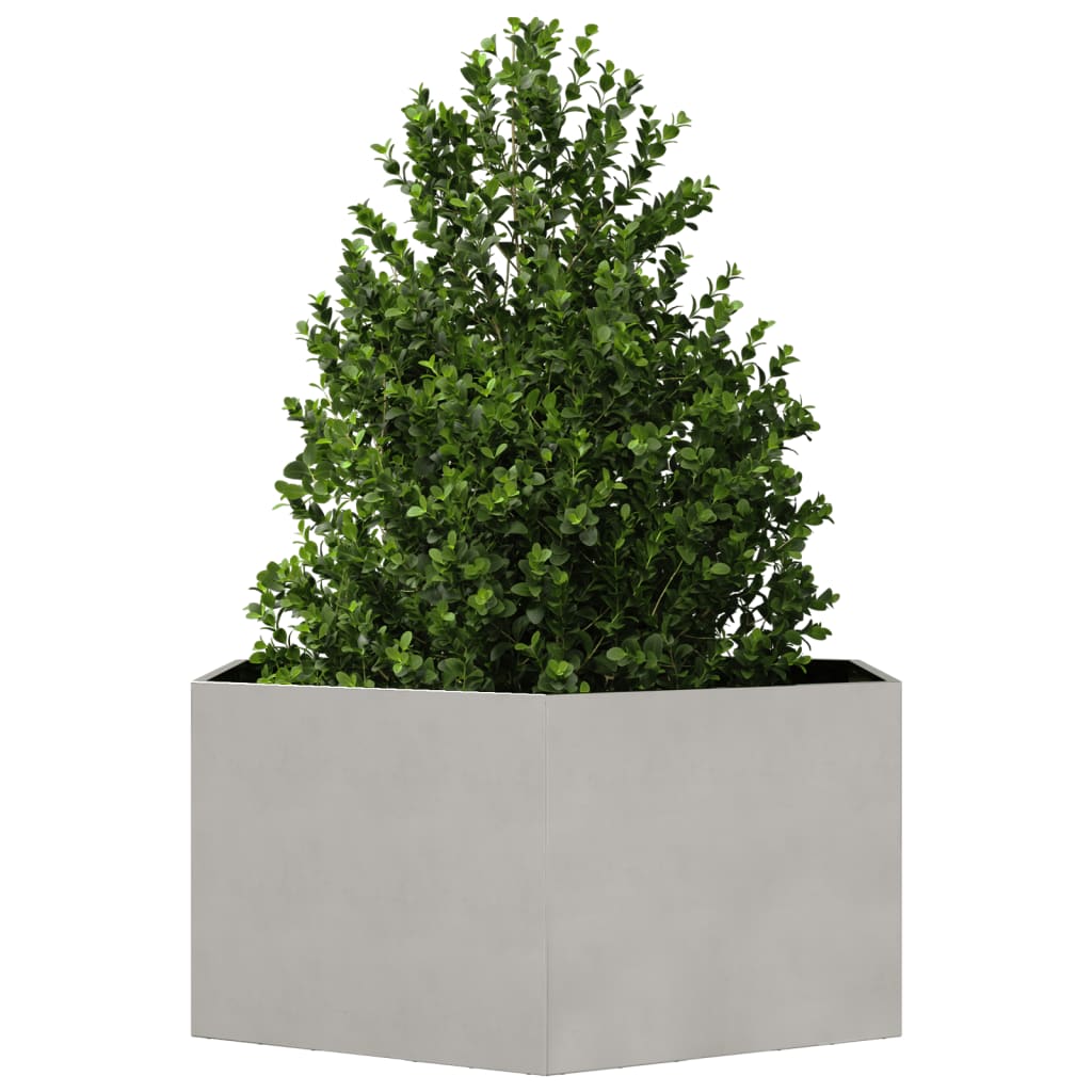 Plantenbak zeshoek 104x90x45 cm roestvrijstaal is nu te koop bij PeponiXL, paradijselijk wonen!
