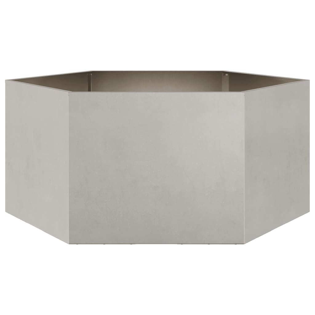 Plantenbak zeshoek 104x90x45 cm roestvrijstaal is nu te koop bij PeponiXL, paradijselijk wonen!
