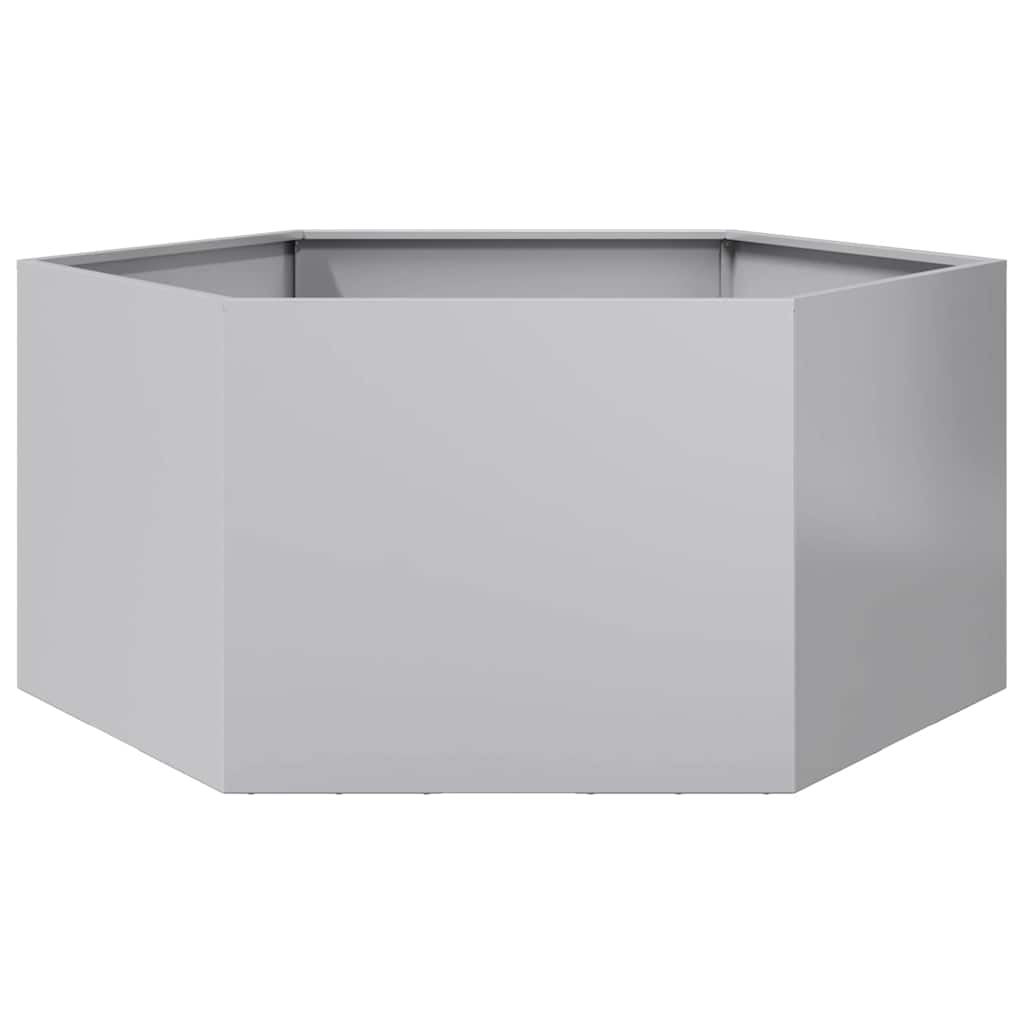 Plantenbak zeshoek 104x90x45 cm gegalvaniseerd staal is nu te koop bij PeponiXL, paradijselijk wonen!