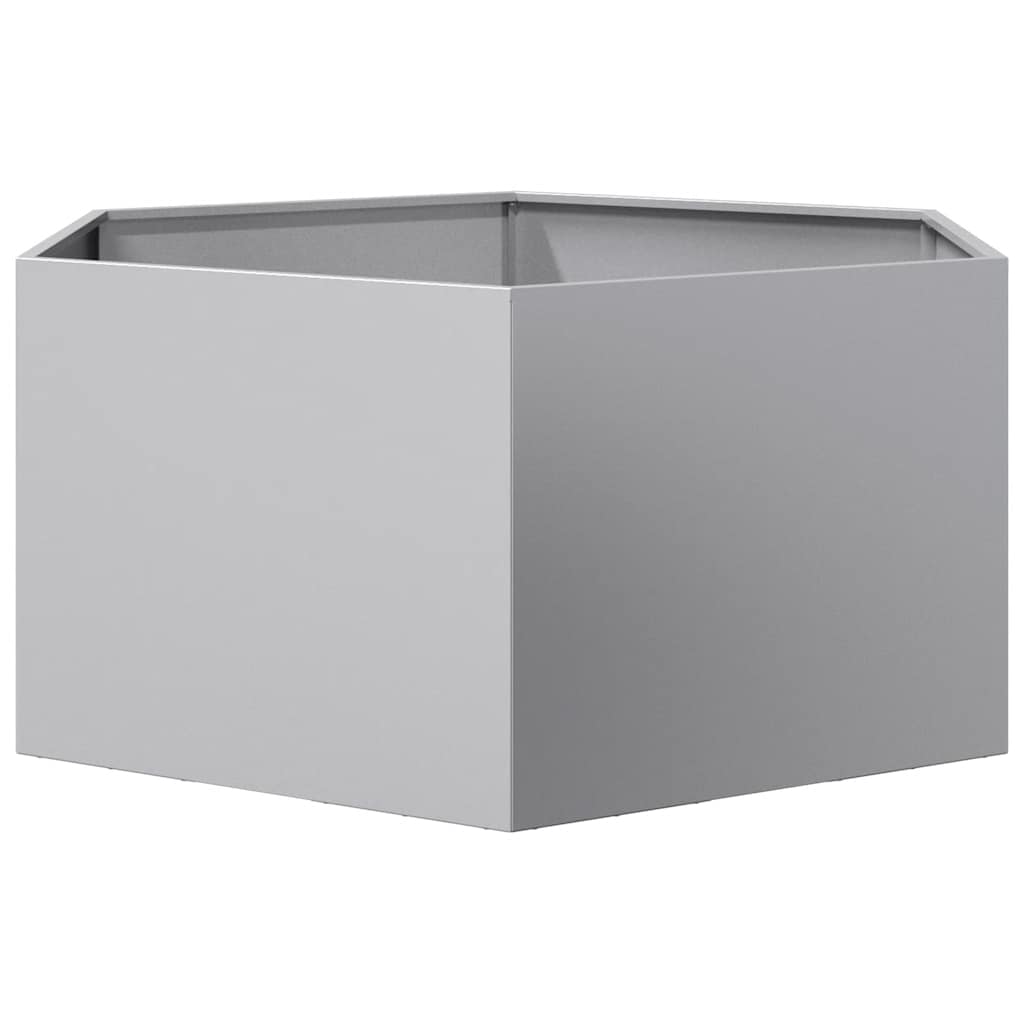 Plantenbak zeshoek 104x90x45 cm gegalvaniseerd staal is nu te koop bij PeponiXL, paradijselijk wonen!