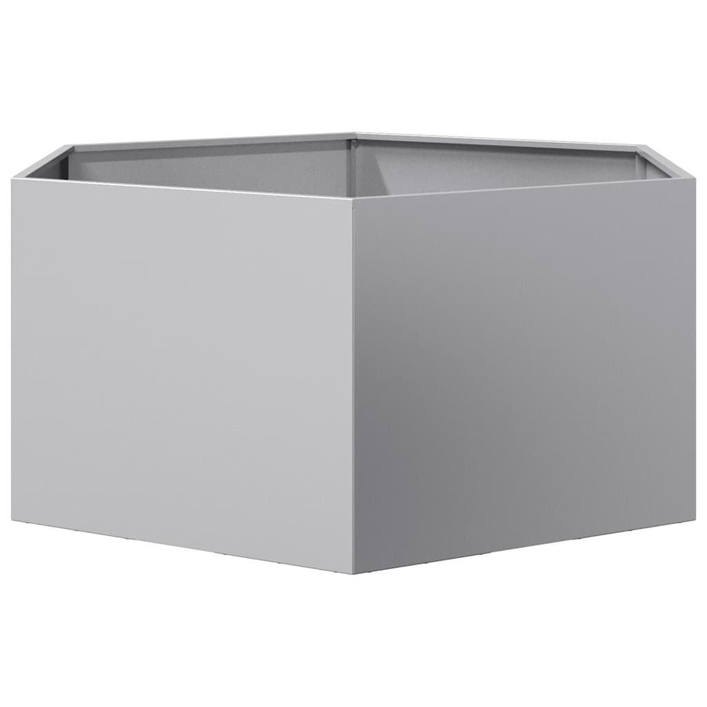 Plantenbak zeshoek 104x90x45 cm gegalvaniseerd staal is nu te koop bij PeponiXL, paradijselijk wonen!