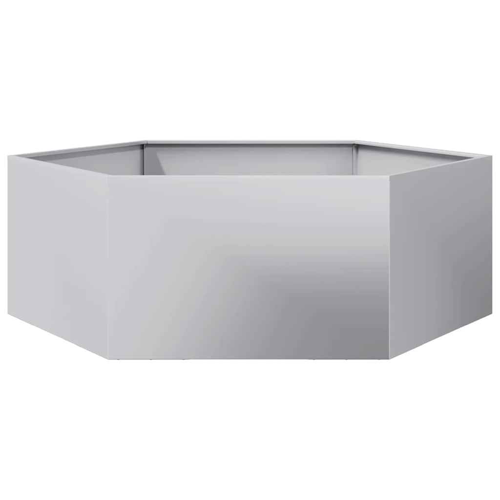 Plantenbak zeshoek 138x120x45 cm gegalvaniseerd staal is nu te koop bij PeponiXL, paradijselijk wonen!