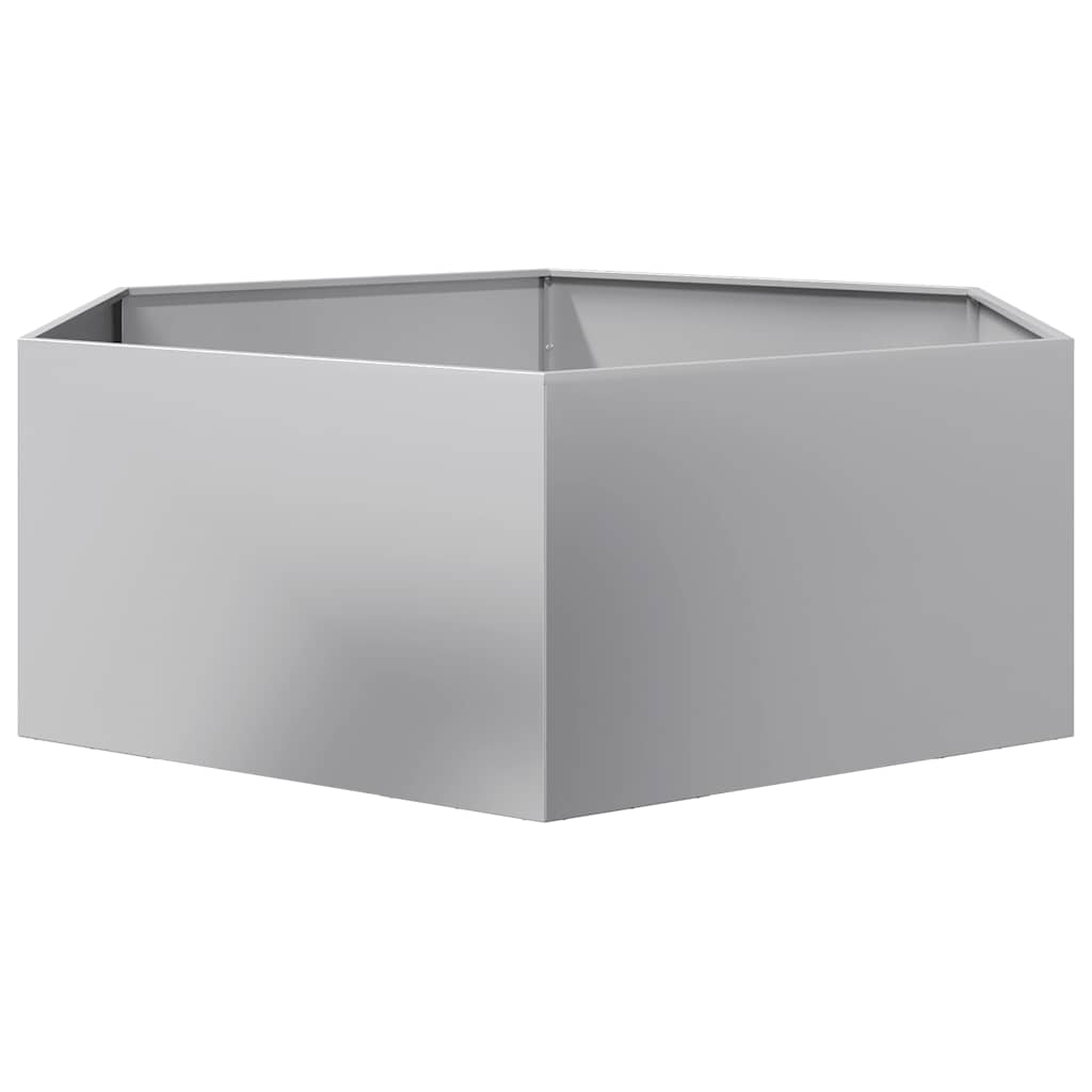 Plantenbak zeshoek 138x120x45 cm gegalvaniseerd staal is nu te koop bij PeponiXL, paradijselijk wonen!