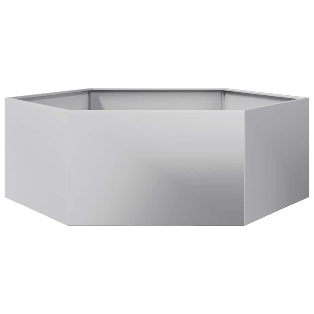 Plantenbak zeshoek 138x120x45 cm gegalvaniseerd staal is nu te koop bij PeponiXL, paradijselijk wonen!