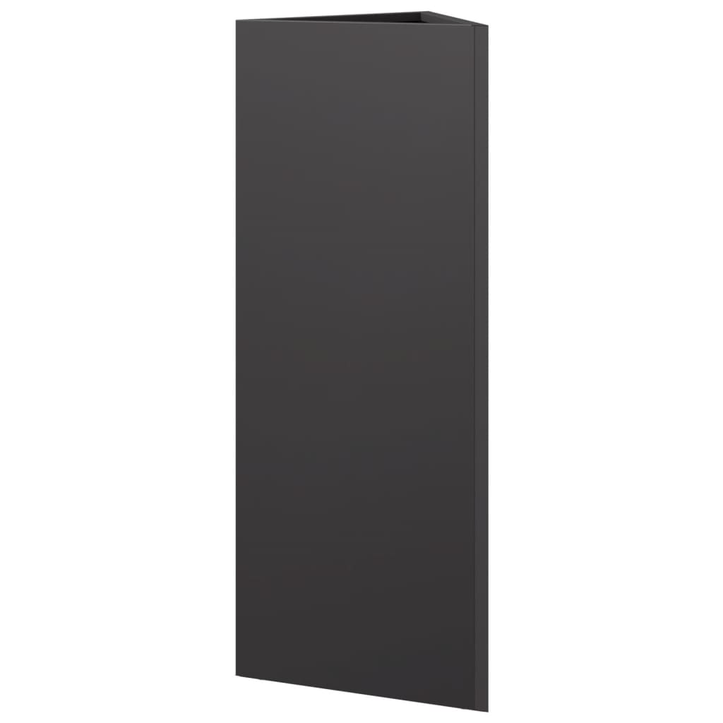 Plantenbak driehoek 30x26x75 cm staal zwart is nu te koop bij PeponiXL, paradijselijk wonen!