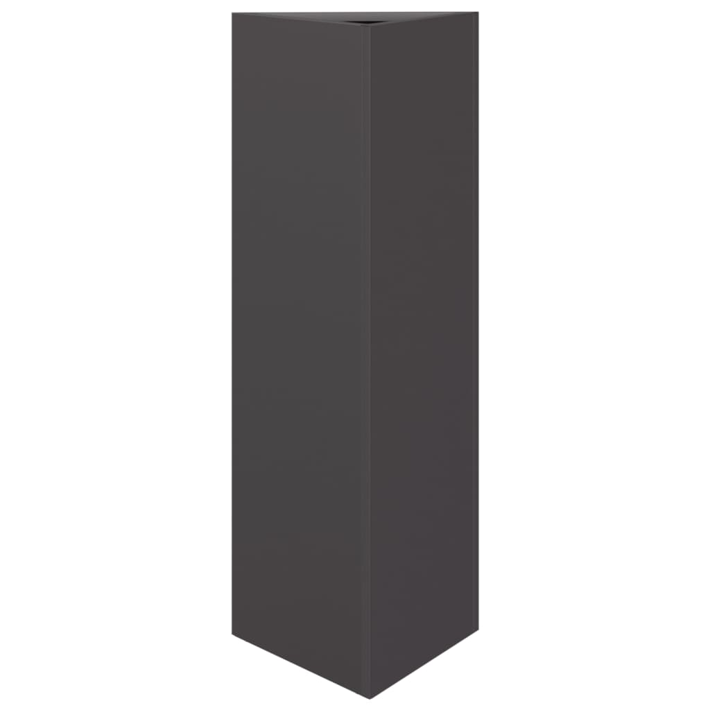 Plantenbakken 2 st driehoek 30x26x75 cm staal zwart is nu te koop bij PeponiXL, paradijselijk wonen!