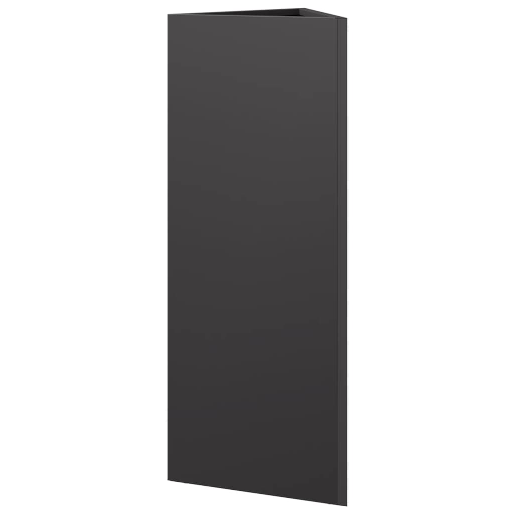 Plantenbakken 2 st driehoek 30x26x75 cm staal zwart is nu te koop bij PeponiXL, paradijselijk wonen!