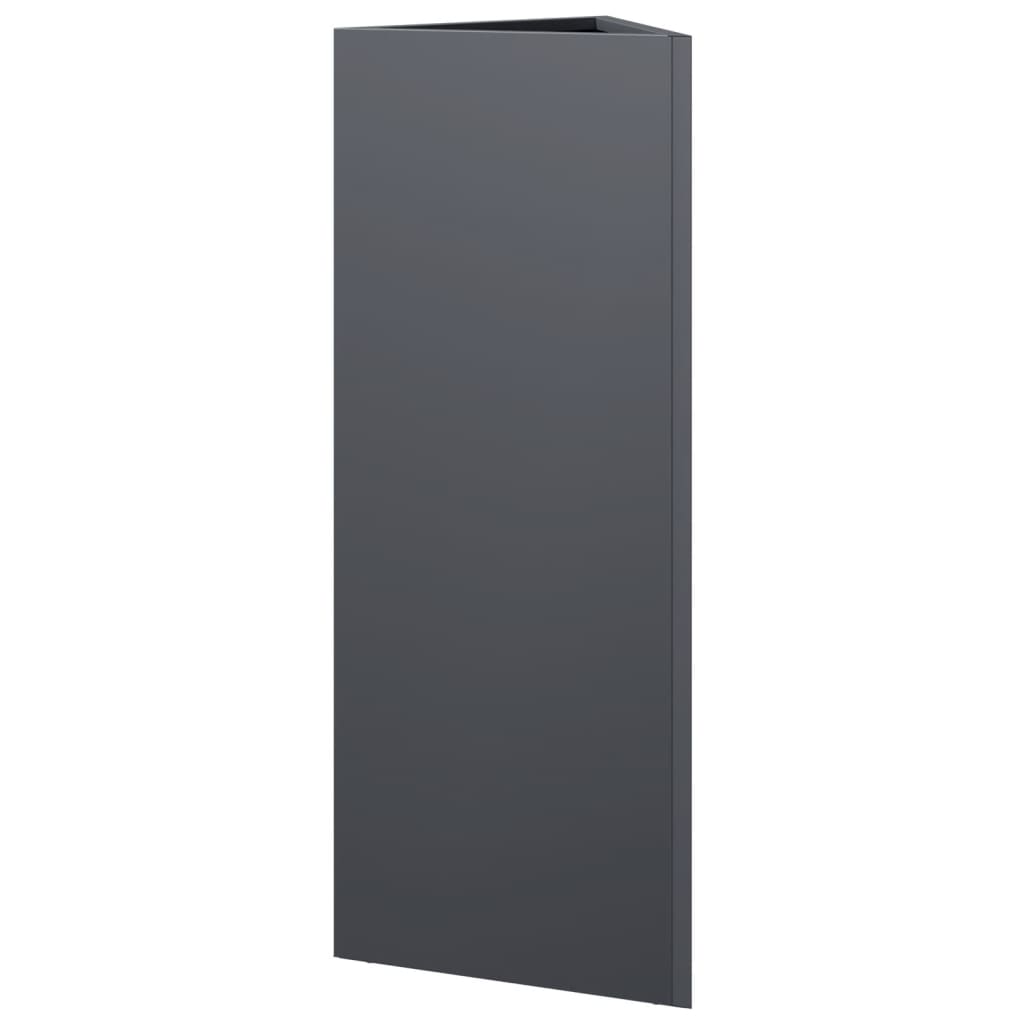 Plantenbak driehoek 30x26x75 cm staal antracietkleurig is nu te koop bij PeponiXL, paradijselijk wonen!