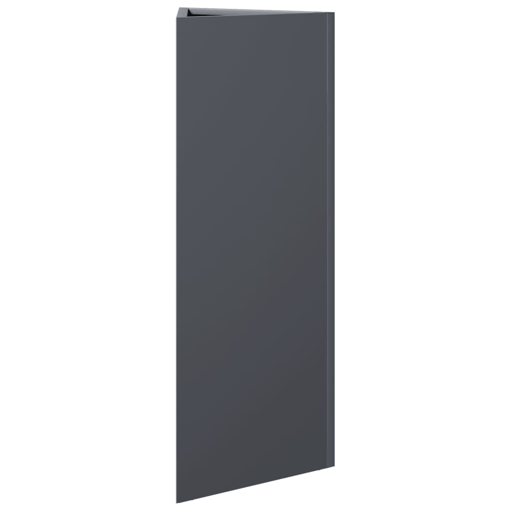 Plantenbakken 2 st driehoek 30x26x75 cm staal antracietkleurig is nu te koop bij PeponiXL, paradijselijk wonen!