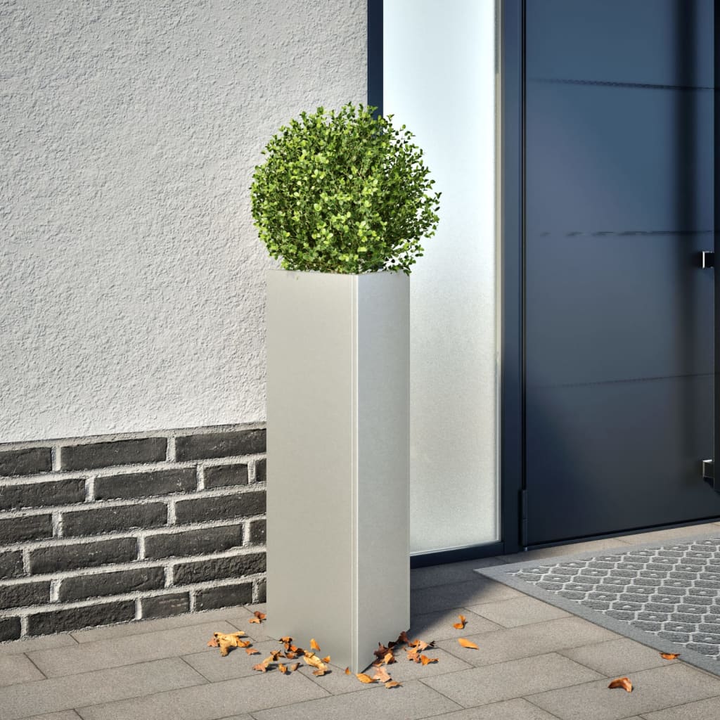 Plantenbakken 2 st driehoek 30x26x75 cm roestvrij staal is nu te koop bij PeponiXL, paradijselijk wonen!