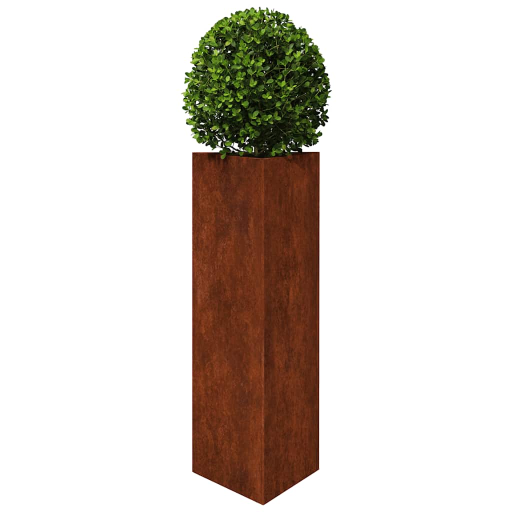 Plantenbakken 2 st Driehoekig 30x26x75 cm weervast staal is nu te koop bij PeponiXL, paradijselijk wonen!