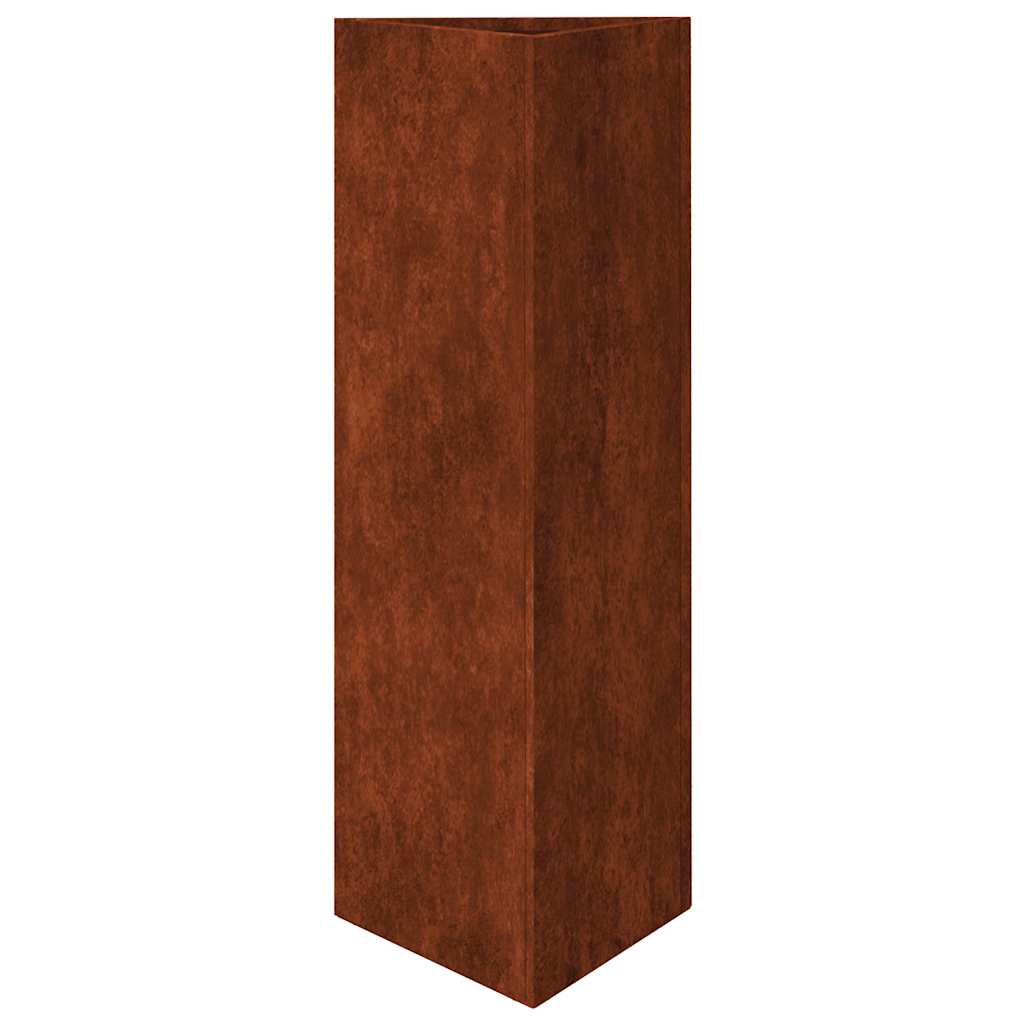 Plantenbakken 2 st Driehoekig 30x26x75 cm weervast staal is nu te koop bij PeponiXL, paradijselijk wonen!