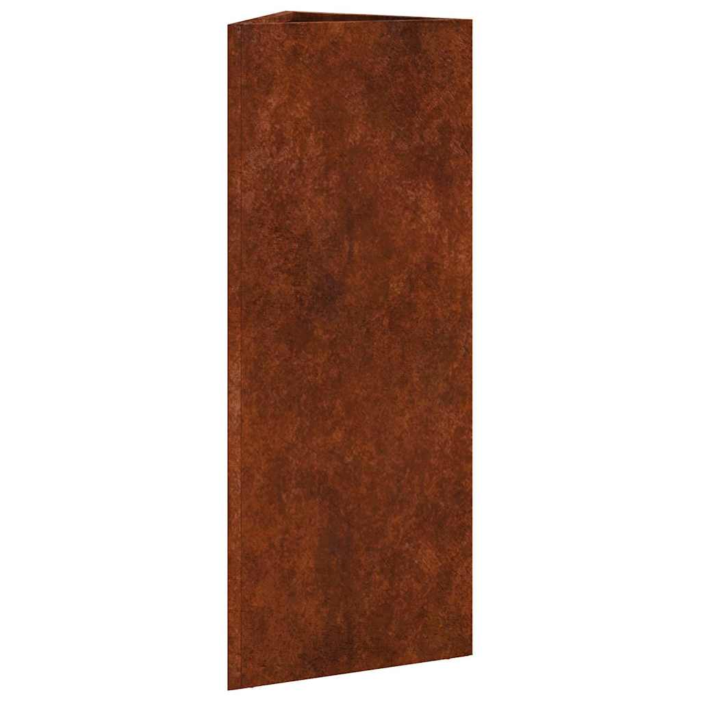 Plantenbakken 2 st Driehoekig 30x26x75 cm weervast staal is nu te koop bij PeponiXL, paradijselijk wonen!