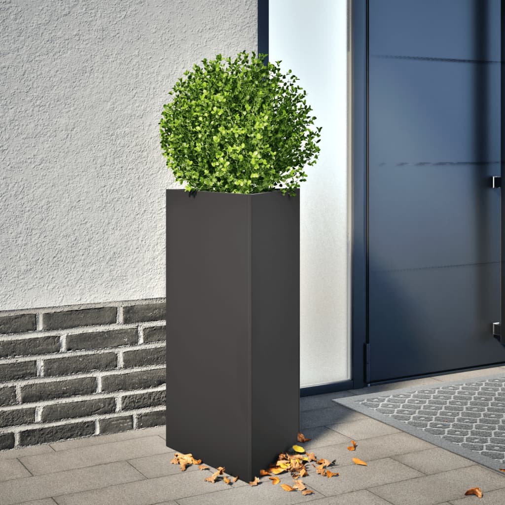 Plantenbak driehoek 40x34,5x75 cm staal zwart is nu te koop bij PeponiXL, paradijselijk wonen!
