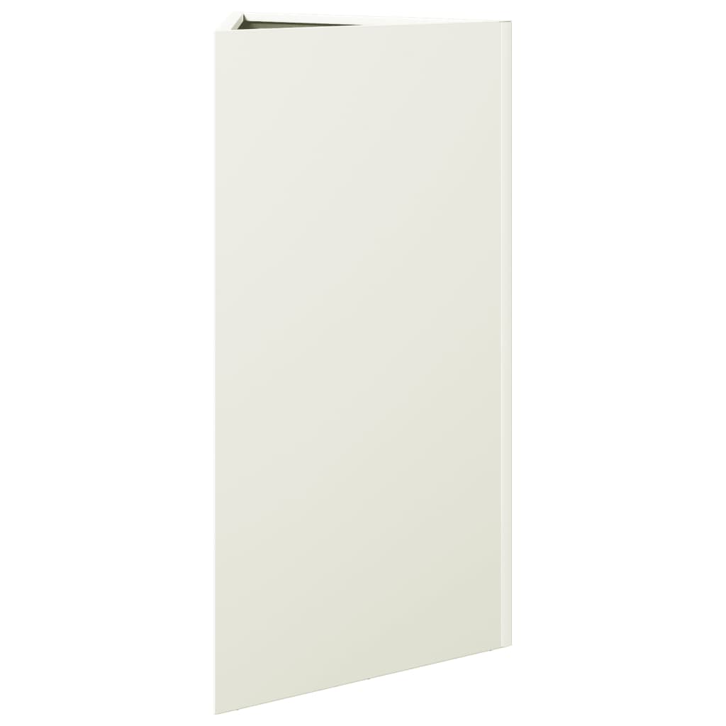 Plantenbak driehoek 40x34,5x75 cm staal wit is nu te koop bij PeponiXL, paradijselijk wonen!
