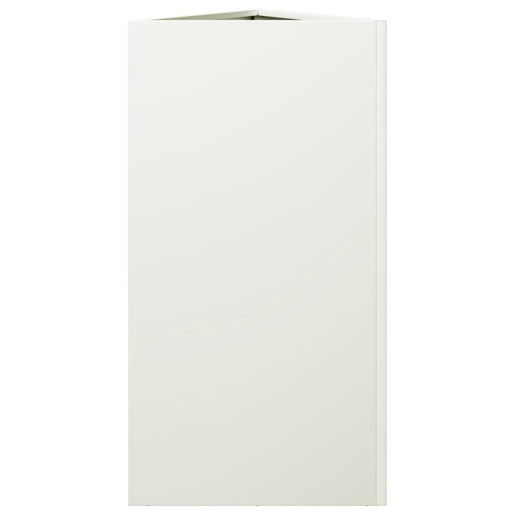 Plantenbak driehoek 40x34,5x75 cm staal wit is nu te koop bij PeponiXL, paradijselijk wonen!