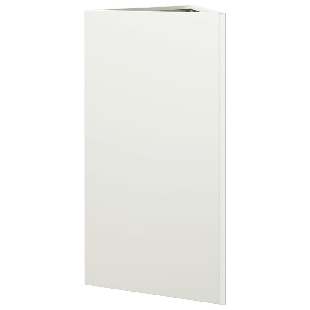 Plantenbak driehoek 40x34,5x75 cm staal wit is nu te koop bij PeponiXL, paradijselijk wonen!