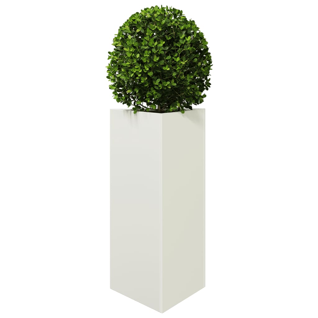 Plantenbakken 2 st driehoek 40x34,5x75 cm staal wit is nu te koop bij PeponiXL, paradijselijk wonen!
