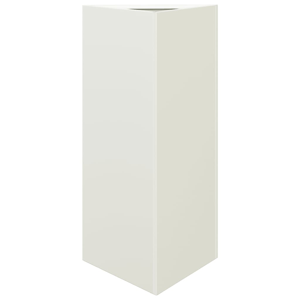 Plantenbakken 2 st driehoek 40x34,5x75 cm staal wit is nu te koop bij PeponiXL, paradijselijk wonen!