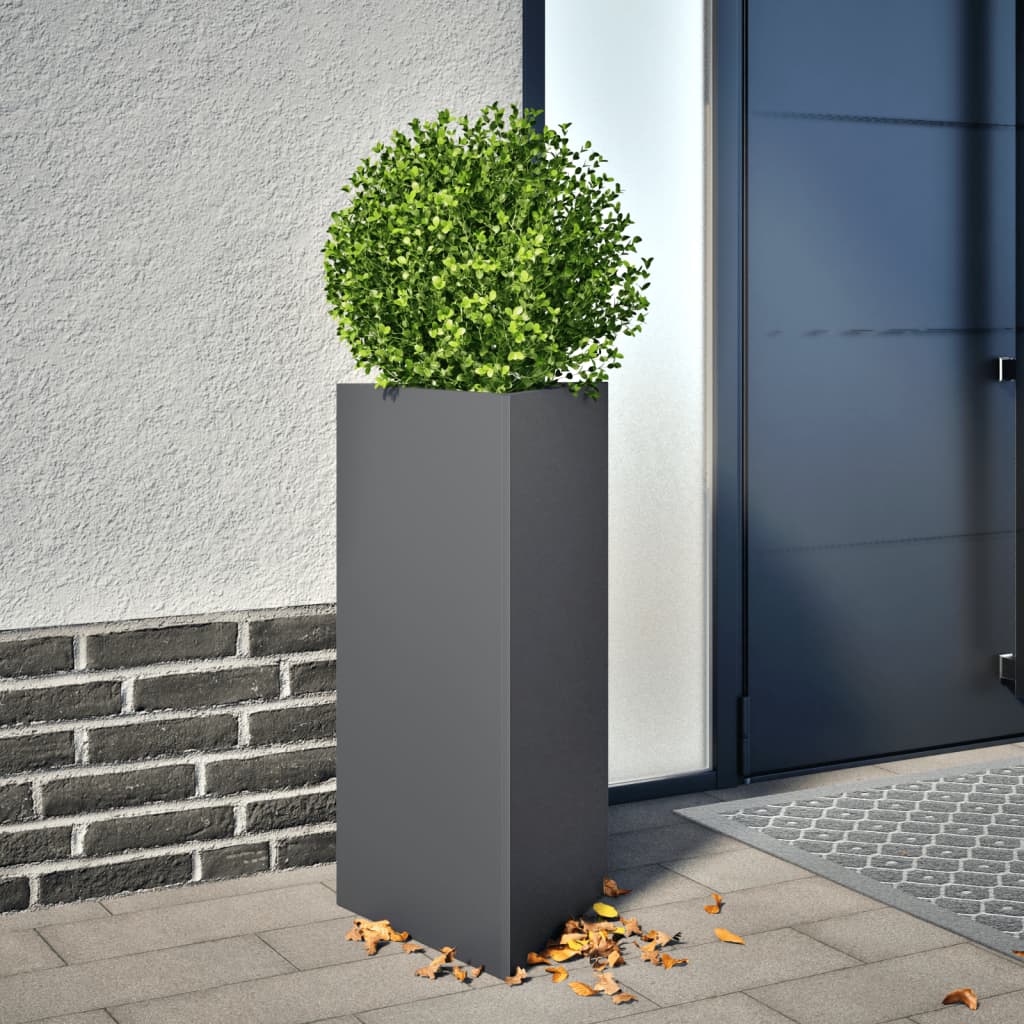 Plantenbak driehoek 40x34,5x75 cm staal antracietkleurig is nu te koop bij PeponiXL, paradijselijk wonen!